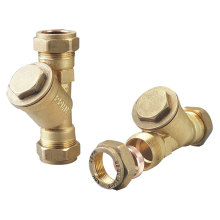 Brass Y Strainer for Al Plastic Tube